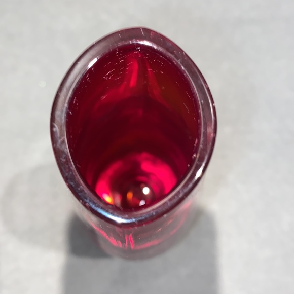 Hand Blown Ruby Red Sommerso Vase Made In Sweden - Picture 6 of 9